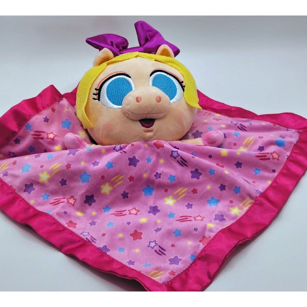 Disney Junior Miss Piggy Muppet Rattle Lovey Security Blanket Toy